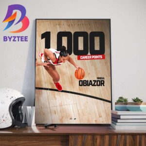 UNLV Lady Rebels Womens Basketball Nneka Obiazor 1000 Career Points Wall Decor Poster Canvas