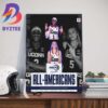 Uconn Huskies Mens Basketball Back2Back National Champions 2023-2024 NCAA Mens Basketball On Newspaper Home Decor Poster Canvas