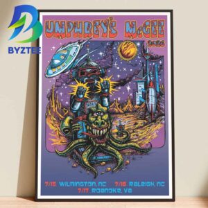 Umphrey’s McGee 2026 Wilmingtton Raleigh Roanoke NC July 15th 16th 17th Home Decor Poster Canvas