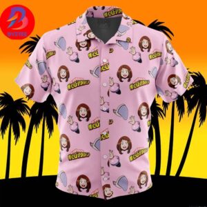 Uraraka Ochako My Hero Academia For Men And Women In Summer Vacation Button Up Hawaiian Shirt