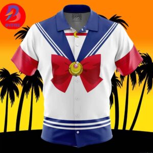 Usagi Tsukino Sailor Moon For Men And Women In Summer Vacation Button Up Hawaiian Shirt