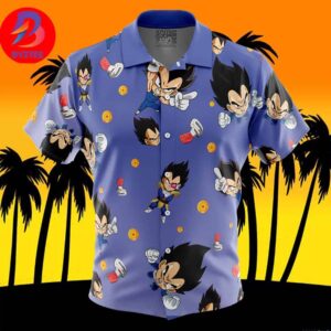 Vegeta Pattern Dragon Ball For Men And Women In Summer Vacation Button Up Hawaiian Shirt