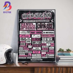 When We Were Young Festival Pink Poster WWWY25 Day 1 At Las Vegas Festival Grounds On October 18th 2025 Wall Decor Poster Canvas