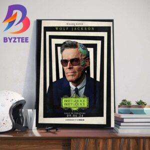 Willem Dafoe Is Wolf Jackson In Beetlejuice Beetlejuice 2024 Wall Decor Poster Canvas
