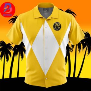 Yellow Ranger Mighty Morphin Power Rangers For Men And Women In Summer Vacation Button Up Hawaiian Shirt