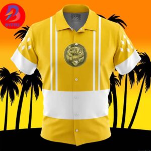 Yellow Ranger Ranger Ninjetti Mighty Morphin Power Rangers For Men And Women In Summer Vacation Button Up Hawaiian Shirt