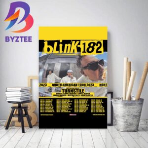 blink-182 North American Tour 2023 Poster Decor Poster Canvas