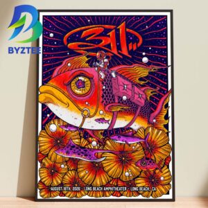 311 Band Long Beach Amphitheater August 18th 2026 Home Decor Poster Canvas