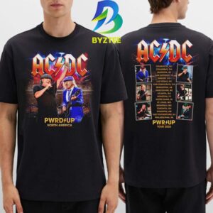 ACDC Angus And Brian PWR UP Tour North America 2026 Two Sided T-Shirt
