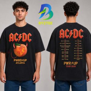 ACDC Official Atlanta PWR UP Pop Up Tour 2026 Two Sided Unisex T- Shirt
