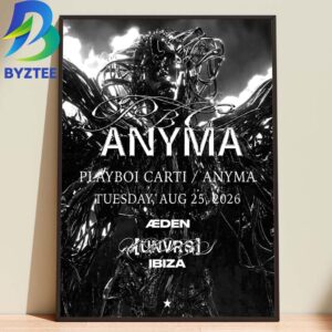 Anyma x Playboi Carti At UNVRS Aug 25th 2026 Home Decor Poster Canvas