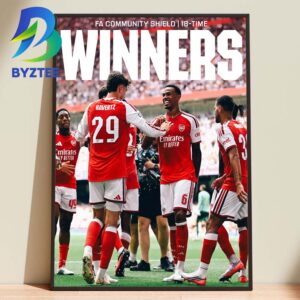 Arsenal FA Community Shield Winners 2026 Home Decor Poster Canvas