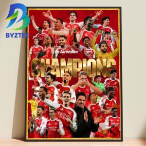Arsenal FA Community Shield Winners English Premier League 2026  Home Decor Poster Canvas