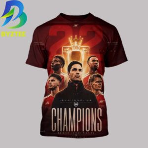 Arsenal Football Club Champion Premier League 2026 All Over Print Shirt