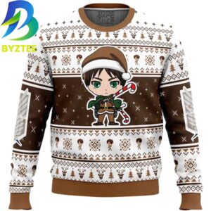 Attack On Titan Chibi Eren Ugly Christmas Sweater