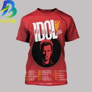 Billy Idol It’s A Nice Day To Tour Agian 2026 All Over Print Shirt