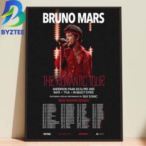 Bruno Mars The Romantic Tour 2026 New Shows Added 2026 Home Decor Poster Canvas
