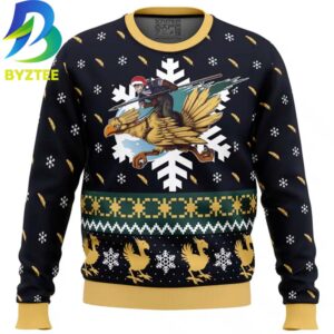 Chocobo Cid Fantasy 7 Christmas Final  Ugly Christmas Sweater