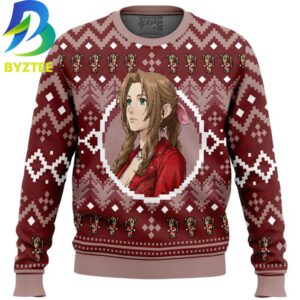 Christmas Aerith Fantasy VII Final Ugly Christmas Sweater