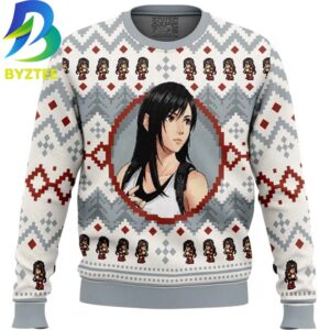 Christmas Tifa Fantasy VII Final  Ugly Christmas Sweater