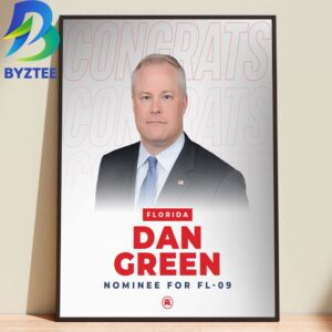Congratulations Dan Green Floria Nominee For FL -09 2026 Home Decor Poster Canvas
