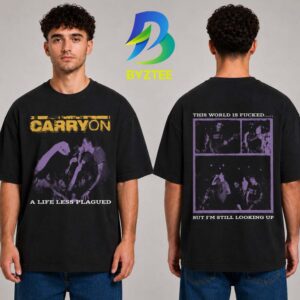 Das Bootleg Carry On A Life Less Plagued This World Is Fucked But Im Still Looking Up Two Sided Unisex T- Shirt