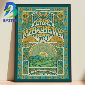 Dave Matthews Band Fiddler’s Green Amphitheatre Greenwood Village, CO August 29th, 2026 Home Decor Poster Canvas