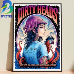 Dirty Heads Chula Vista Ca North Island Credit Union Amphitheatre August 2026 Home Decor Poster Canvas