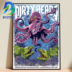 Dirty Heads Summer 2026 Tour The Gaslight Social Casper Wyoming Aug 2026 Home Decor Poster Canvas