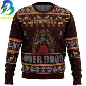Dragon Ball Z Goku Over 9000 Ugly Christmas Sweater