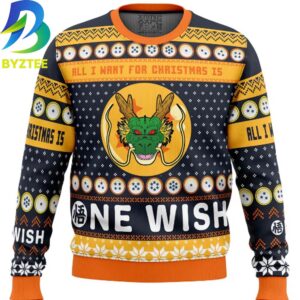 Dragon Ball Z Shenron One Whish Ugly Christmas Sweater