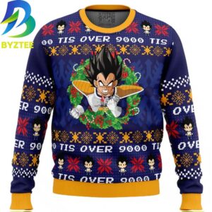 Dragon Ball Z Tis Over 9000 Ugly Christmas Sweater