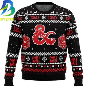 Dungeons And Dragons D&D Ugly Christmas Sweater
