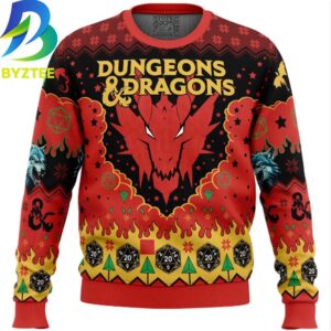 Dungeons And Dragons Ruby Ugly Christmas Sweater