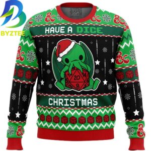 Dungeons & Dragons Cthulhu Have A Dice Ugly Christmas Sweater