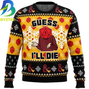 Dungeons & Dragons Guess I’ll Die Ugly Christmas Sweater