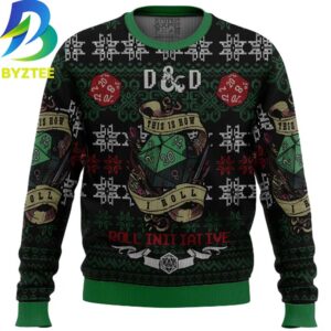 Dungeons & Dragons Roll Initiative Ugly Christmas Sweater