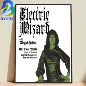 Electric Wizard Official With Magic Potion UK Tour September 2026 Home Decor Poster Canvas