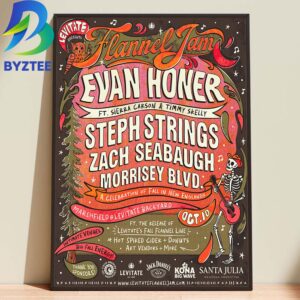 Evan Honer  Flannel Jam Steph Strings Sam Burchfield Doug & Co  In Marshfield On Oct 10th 2026 Home Decor Poster Canvas