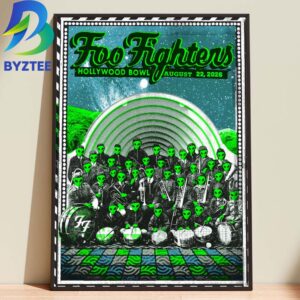 Foo Fighters Official Hollywood Bowl August 22 2026 Home Decor Poster Canvas