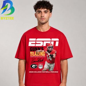 Gunner Stockton Georgia Bulldogs Red ESPN Cover Unisex T Shirt