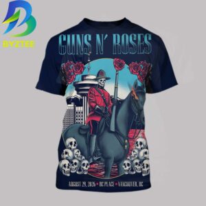 Guns N Roses Bc Place Vancouver Bc August 29 2026 All Over Print Shirt