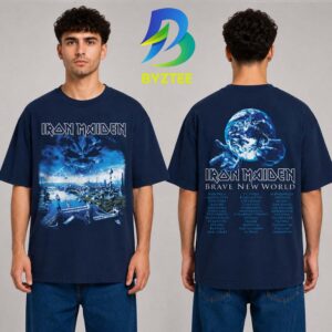 Iron Maiden Official Brave New World 2026 Two Sided Unisex T- Shirt