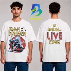 Iron Maiden Official Im50 A Real Live One Two Sided Unisex T- Shirt