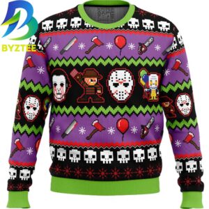 Jason Voorhees Nightmares On Halloween Ugly Christmas Sweater