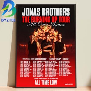 Jonas Brothers The Burning Up Tour 2026 All Over Again Home Decor Poster Canvas