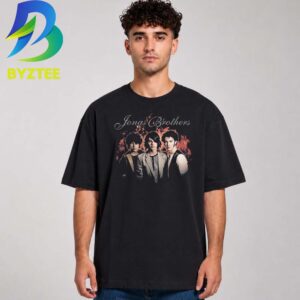 Jonas Brothers Vintage Flames Portrait Unisex T- Shirt