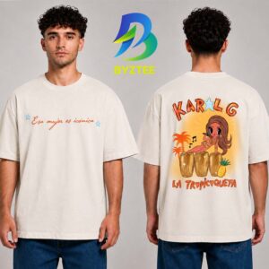 Karol G Official La Tropicoqueta Graphic Vintage Merch Two Sided Unisex T Shirt