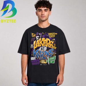 Lakers At Knicks Bright Lights New York January 2026 Unisex T- Shirt