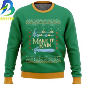 Make It Rain Zelda Ugly Christmas Sweater